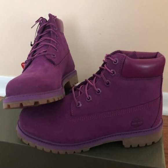 ladies purple timberland boots